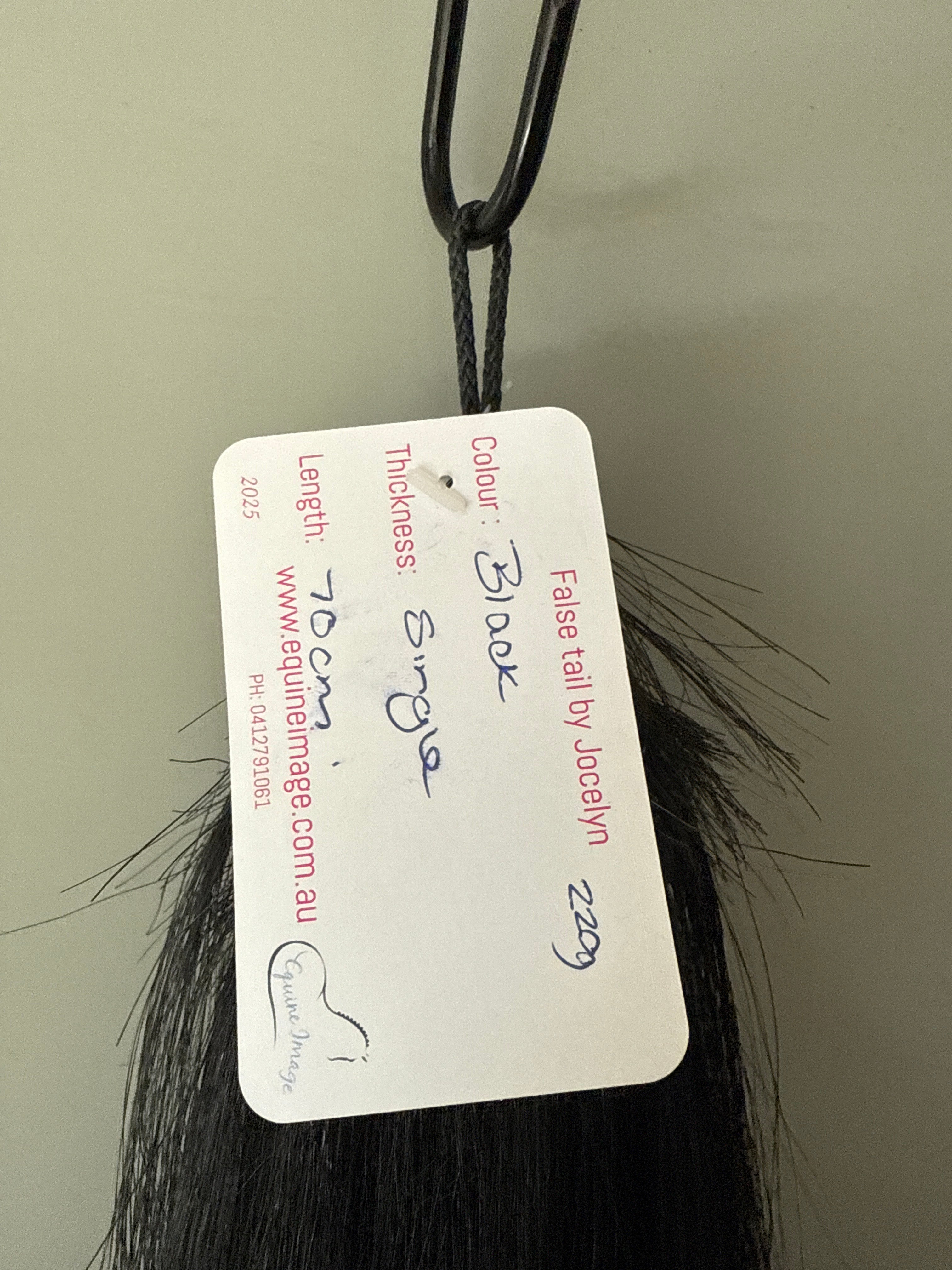 Dyed Black 70cm cut end Single Thickness