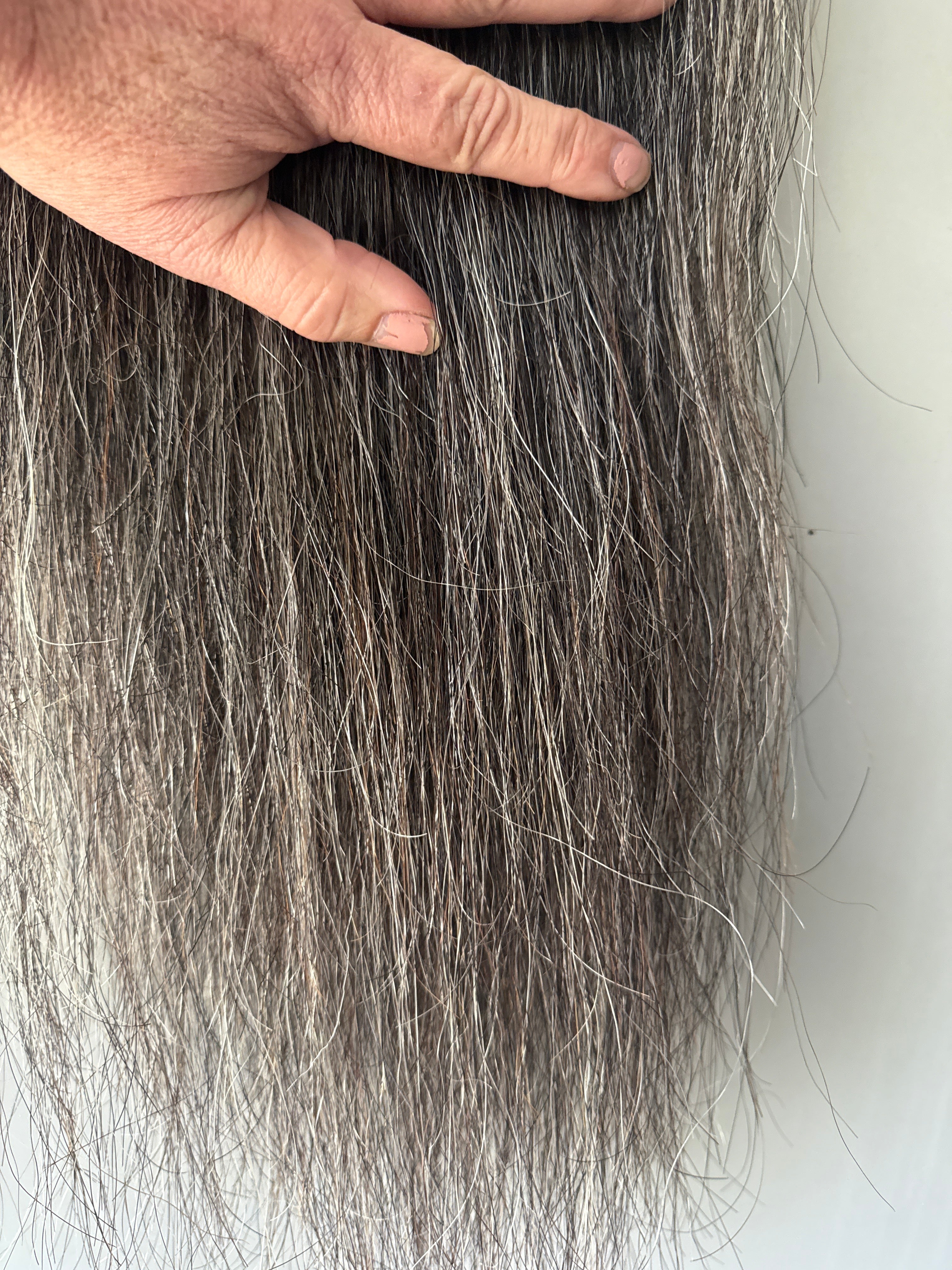 Dark Grey 61 cm long natural end Single thickness