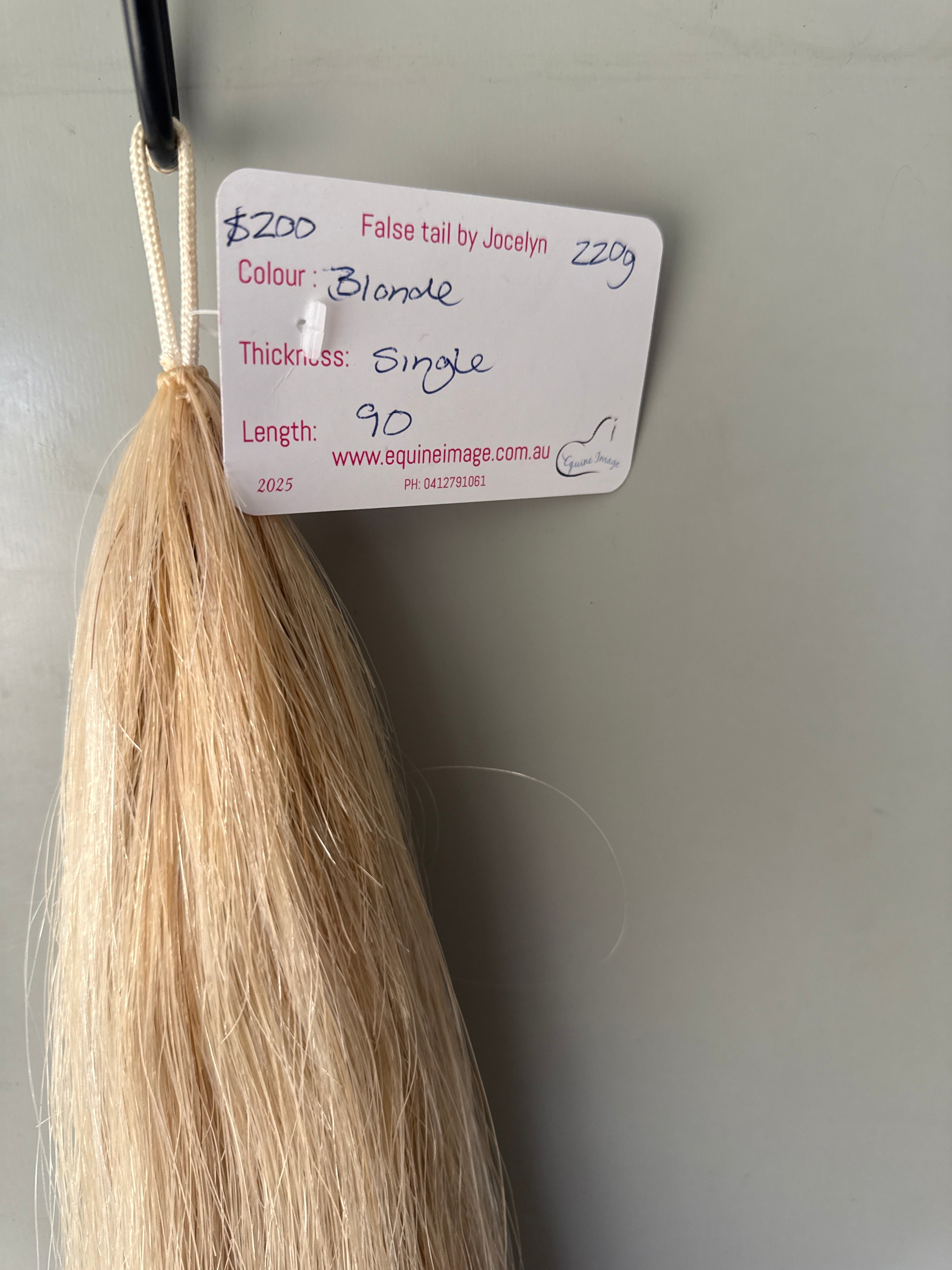 Blonde Single thickness 90 cm natural end