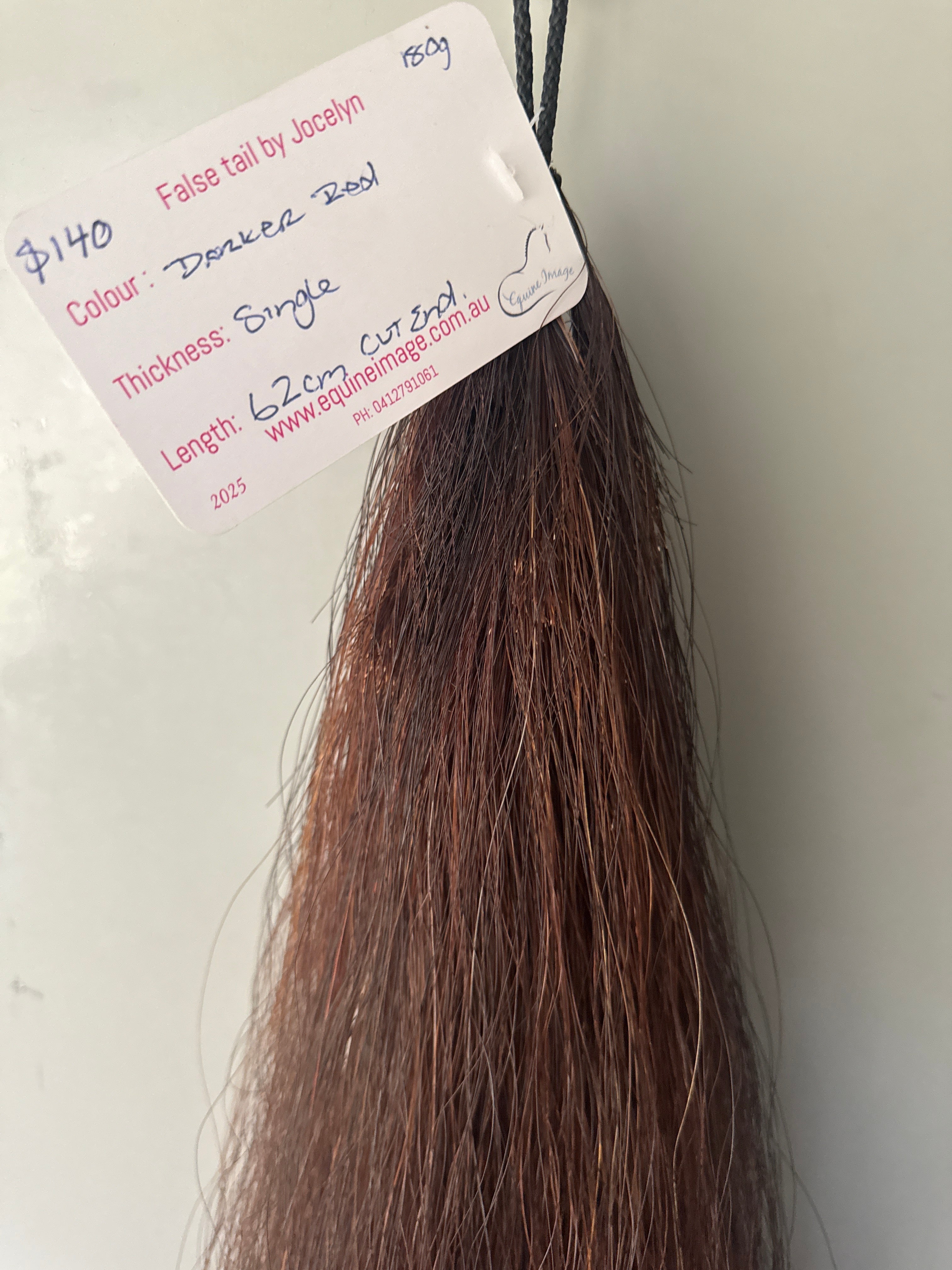 Darker Red / liver Single thickness 180g 62 cm cut end