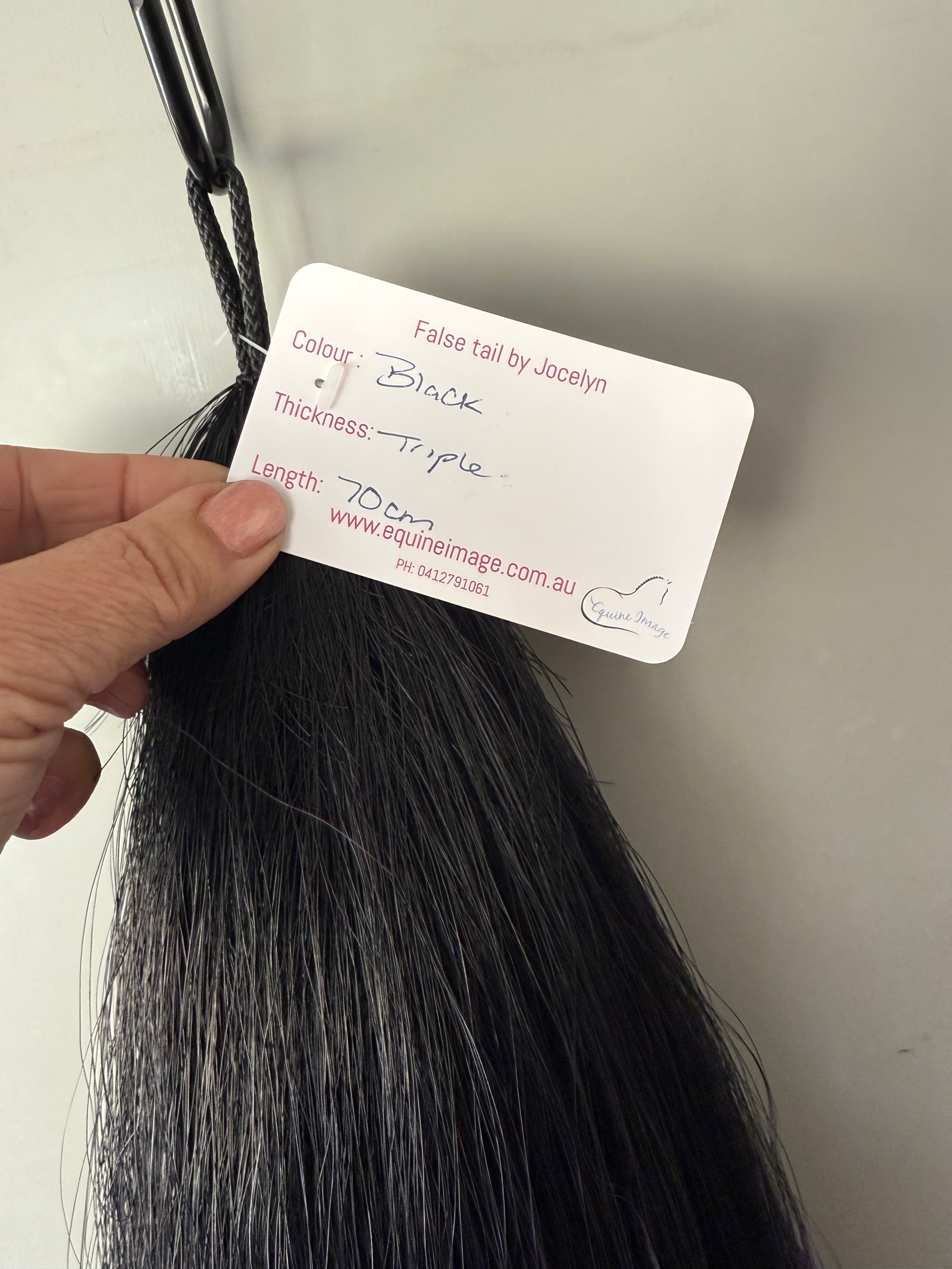 Black Triple Thickness 70 cm cut end false tail