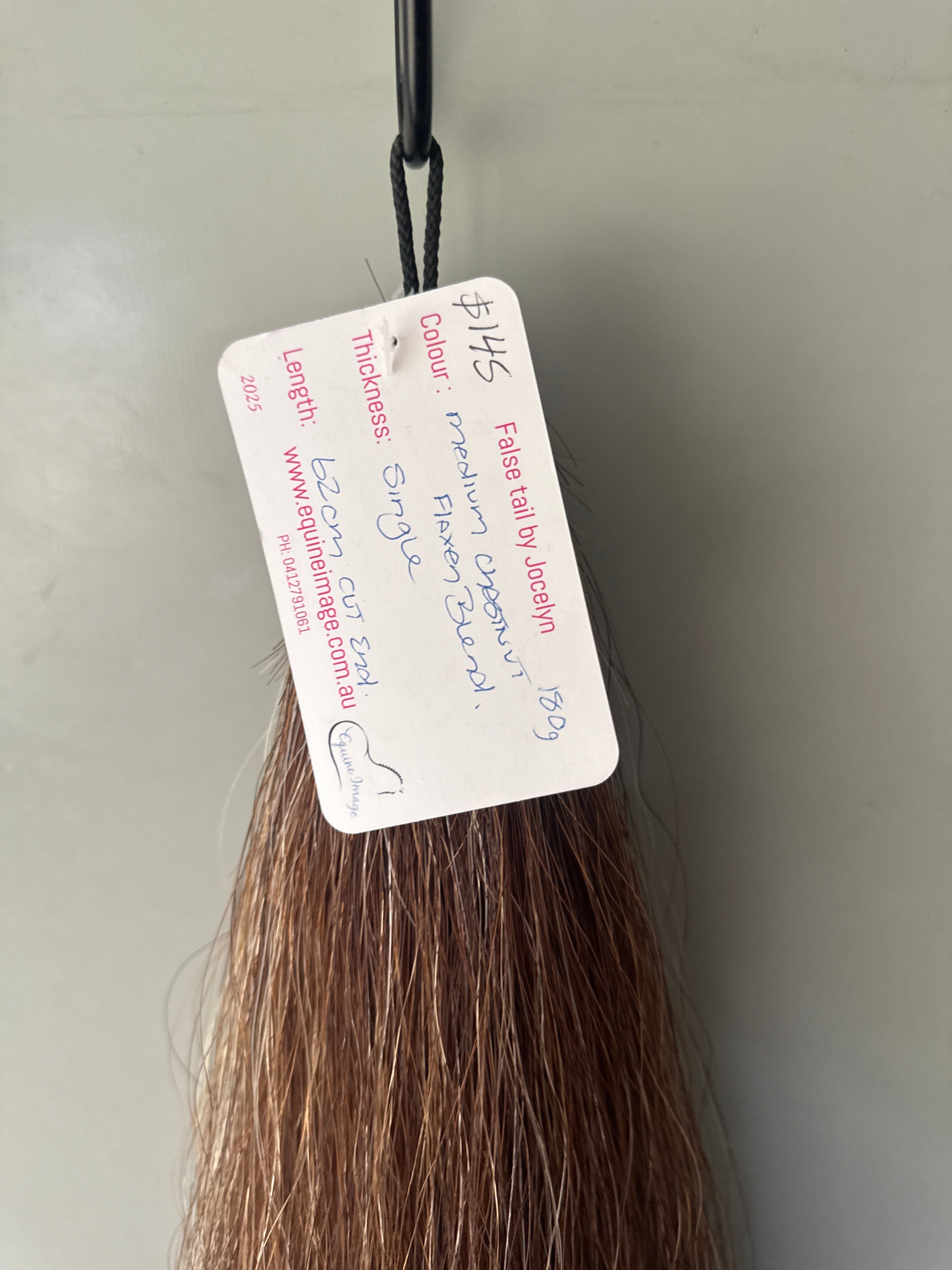 chestnut flaxen blend single Thickness 62 cm cut end