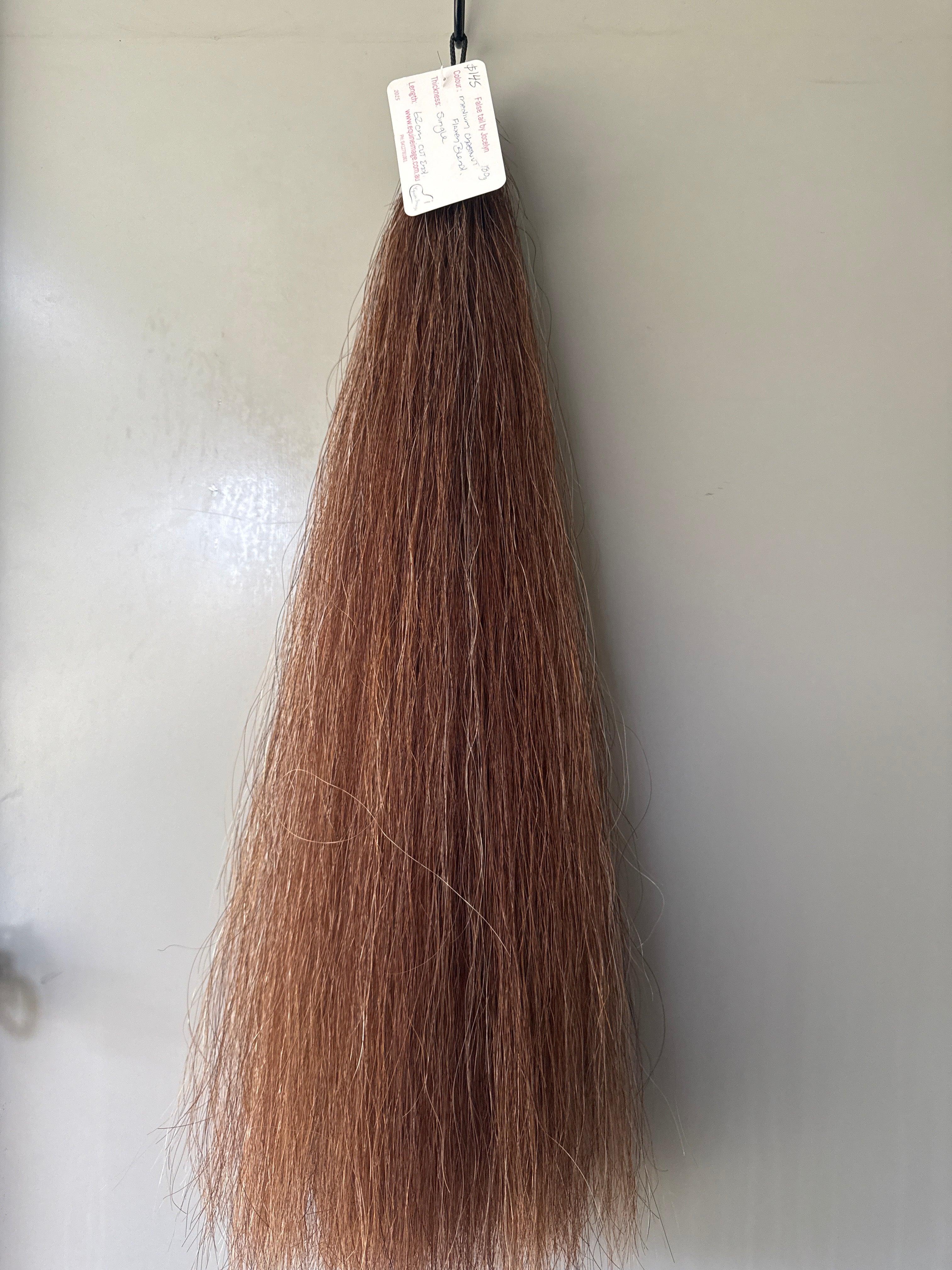 chestnut flaxen blend single Thickness 62 cm cut end