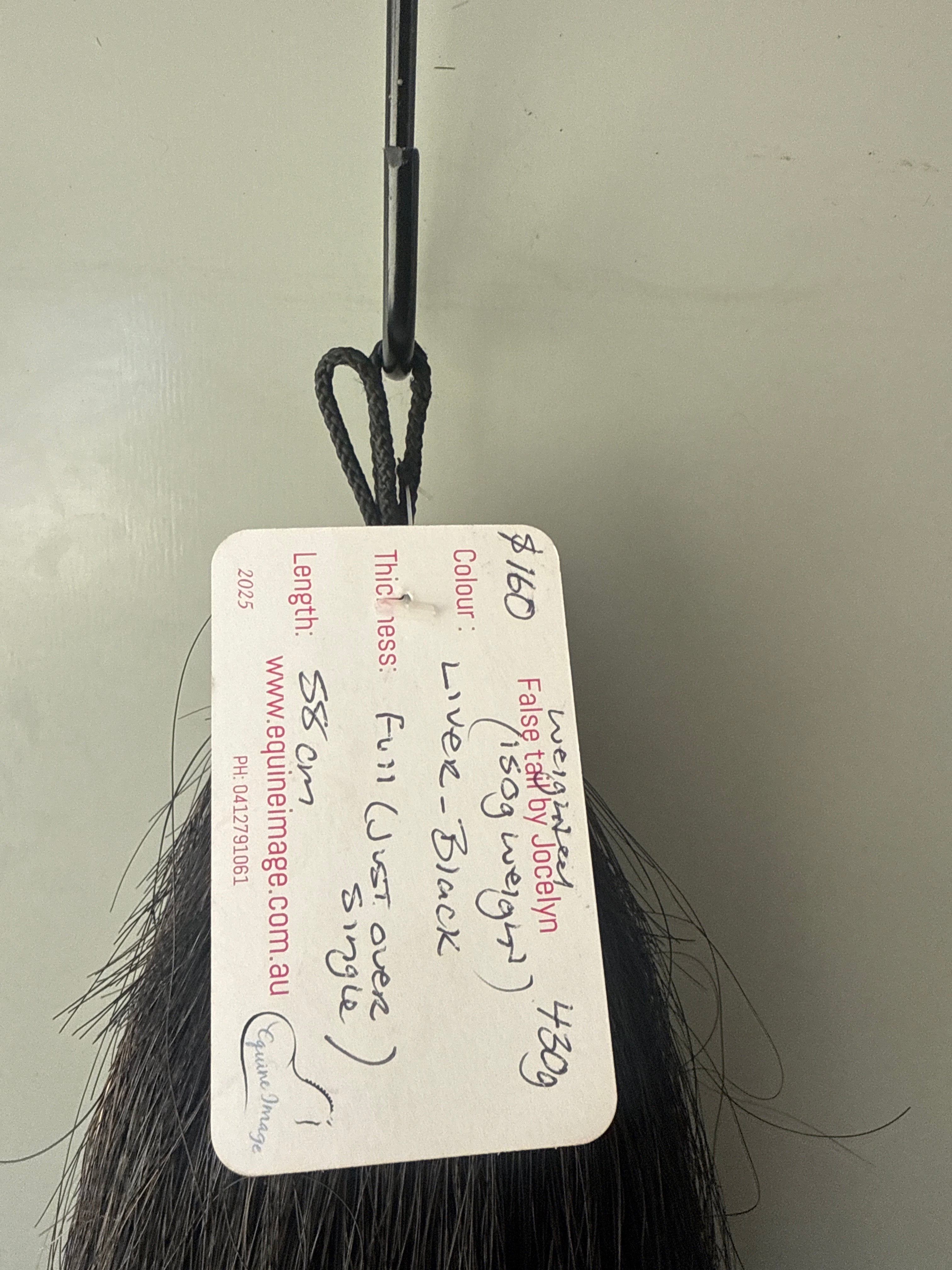 Weighted Liver black Single thickness small 150g weight added final weight 430g length 58 cm pony