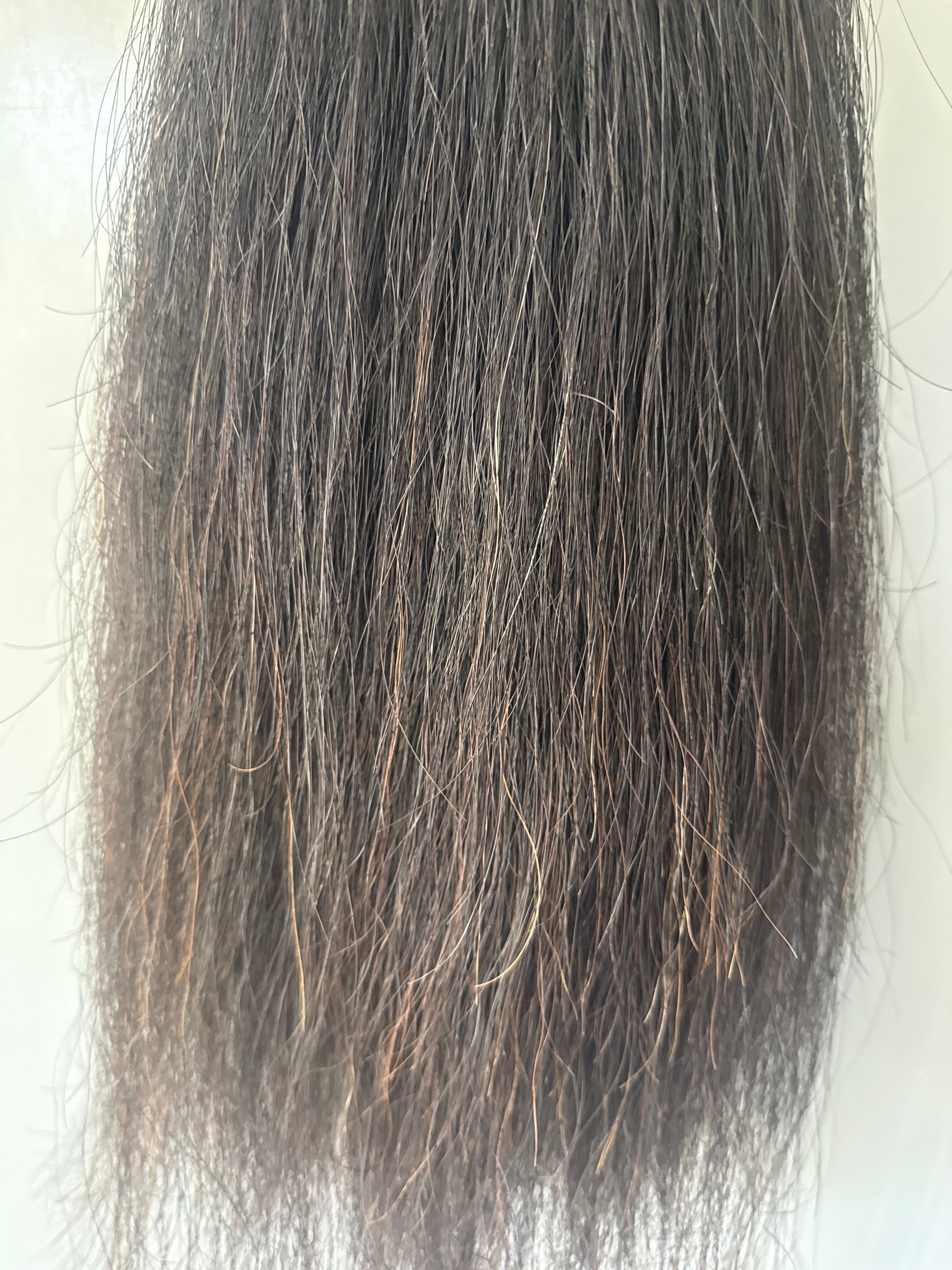 Liver - Black ( natural black ) Double thickness 66 cm natural end Full to base 390g