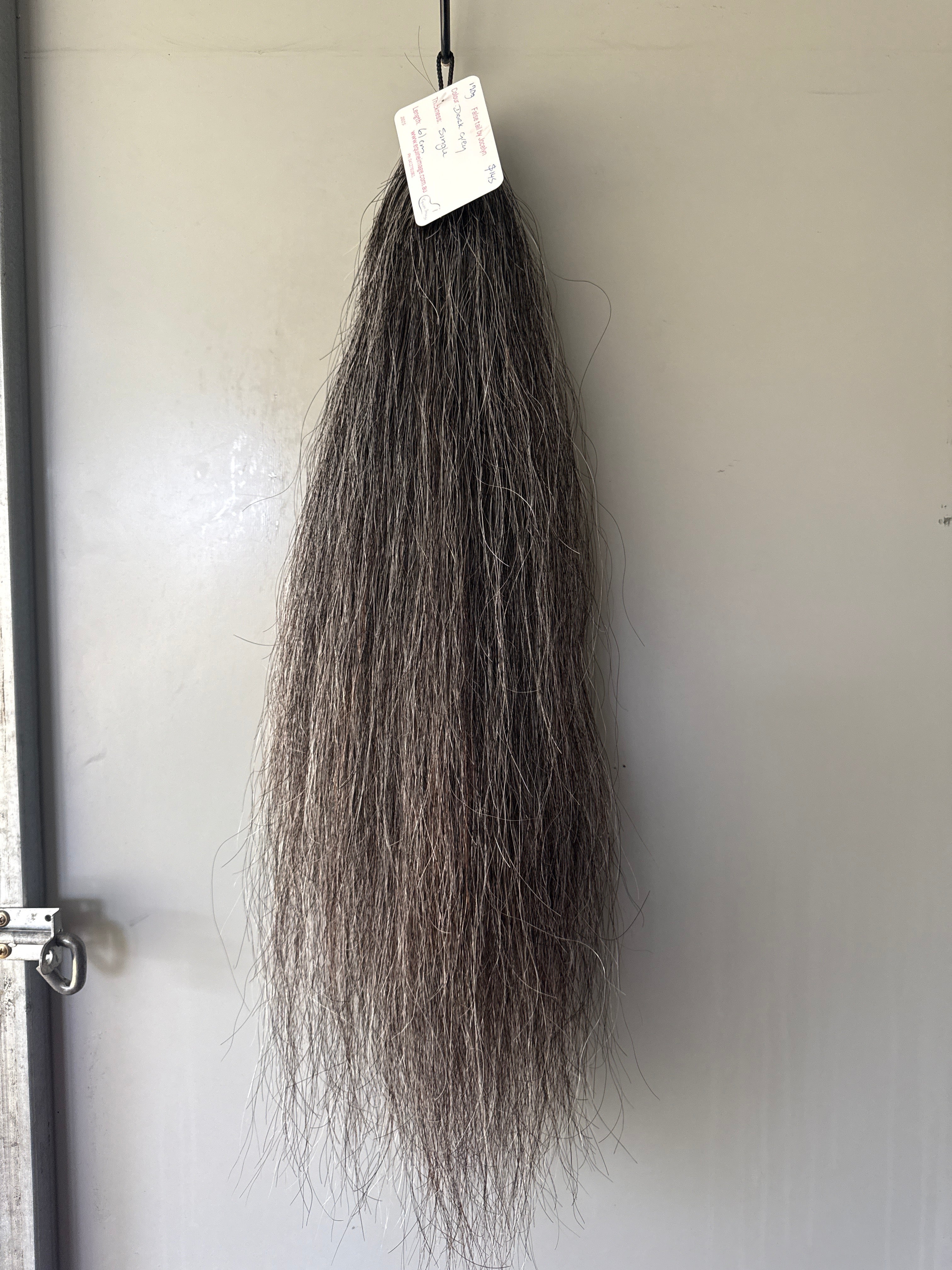 Dark Grey 61 cm long natural end Single thickness