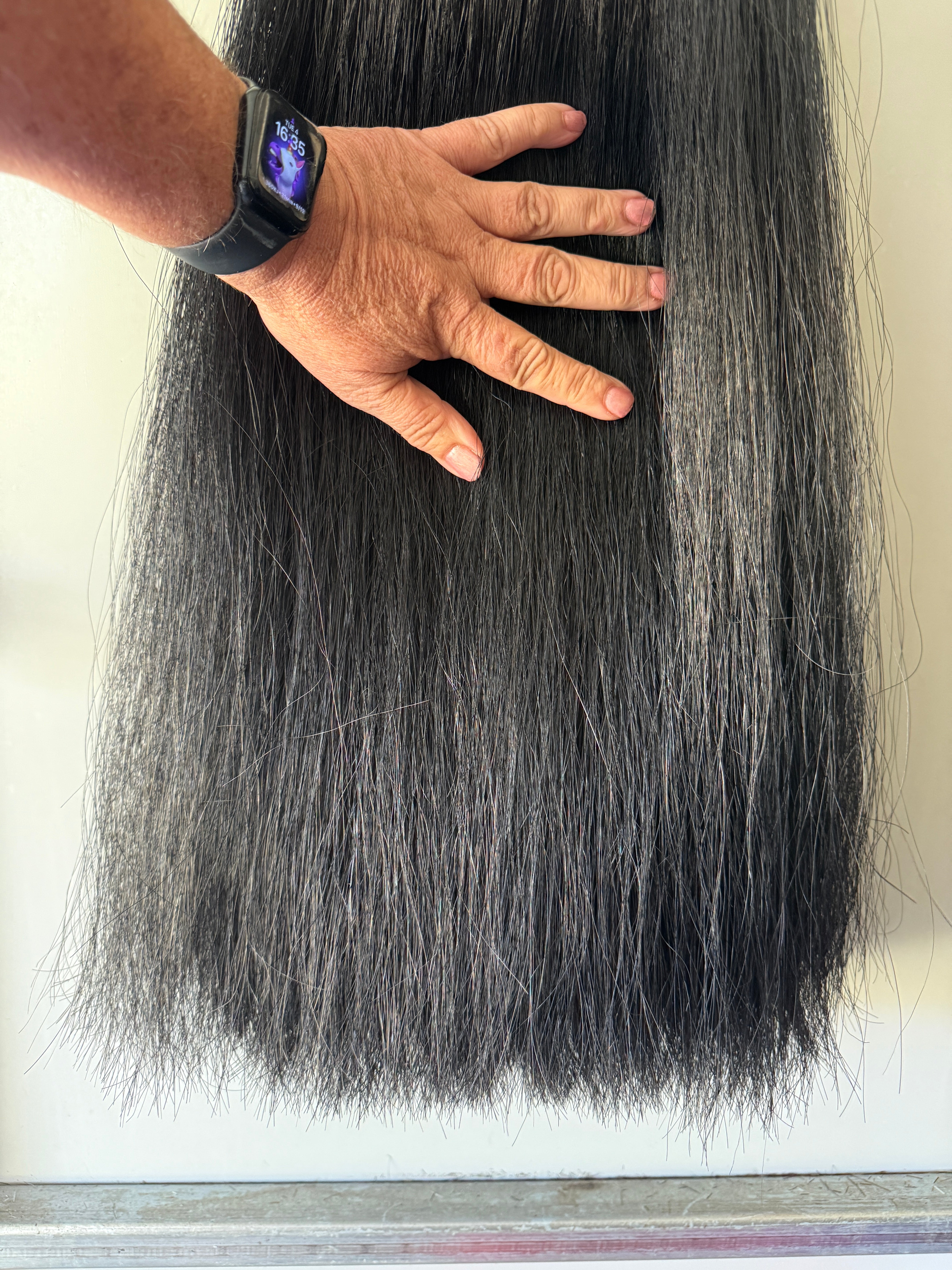 Black Triple Thickness 70 cm cut end false tail