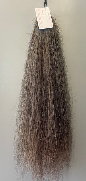 Brown flaxen mix blend 63 cm natural end Single thickness