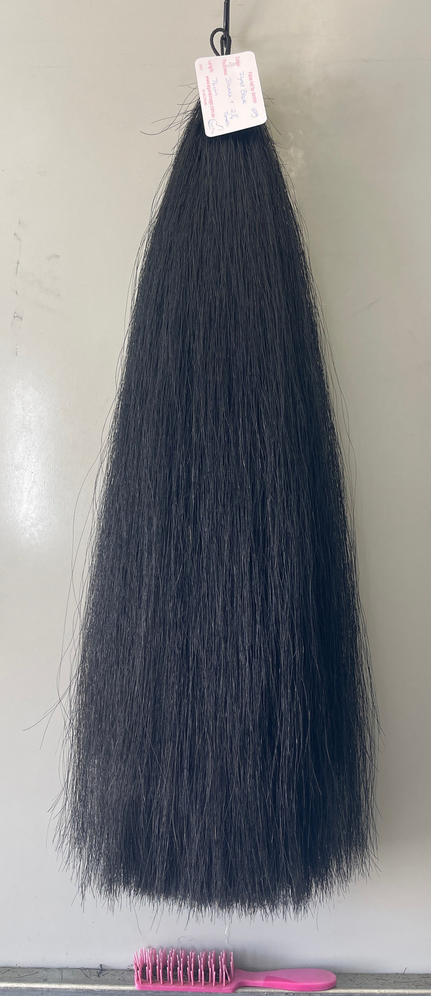 Dyed Black Double plus ( 2 1/4 -2.5 times ) 520g non weighted 76 cm long