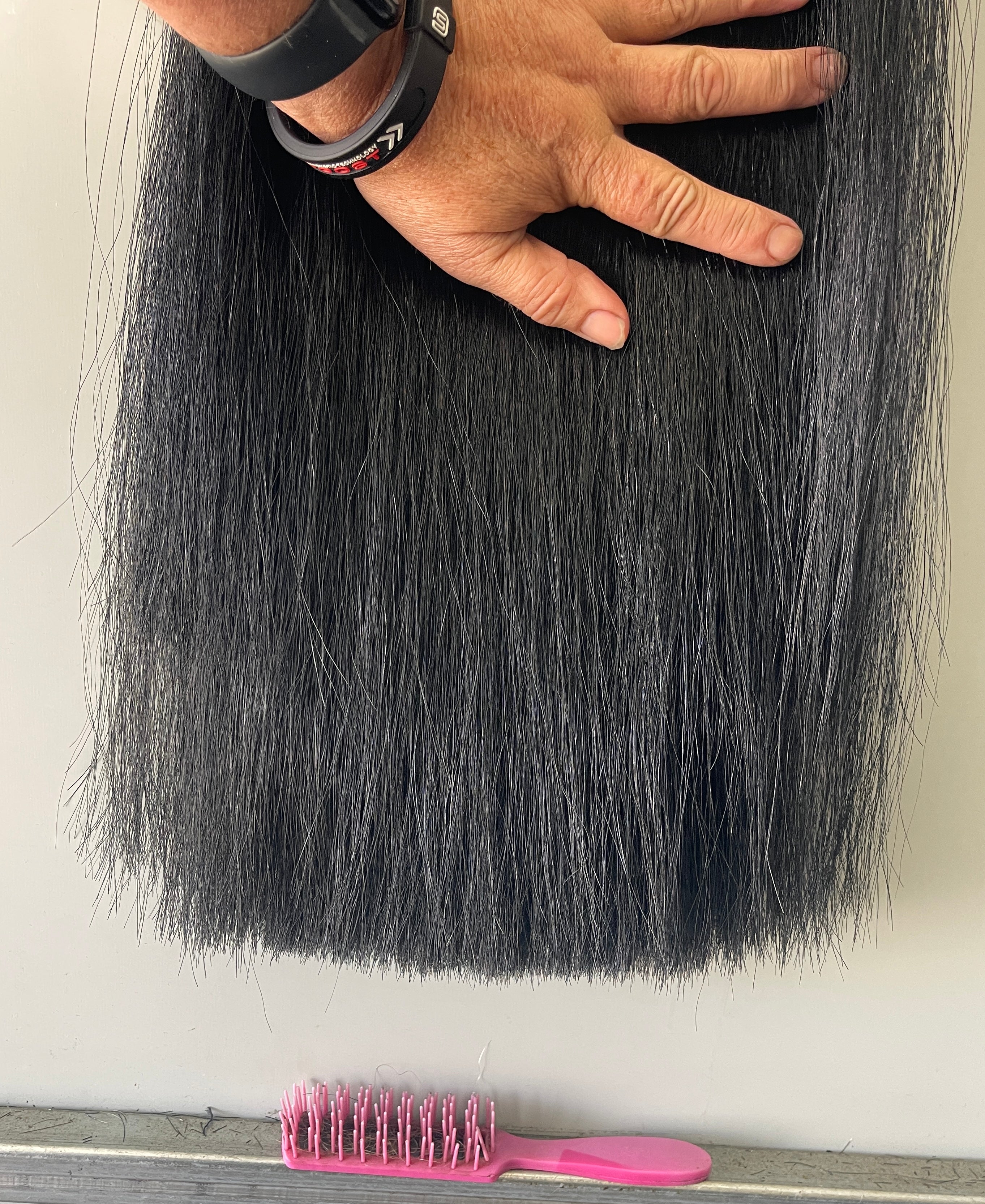 Dyed Black Double plus ( 2 1/4 -2.5 times ) 520g non weighted 76 cm long