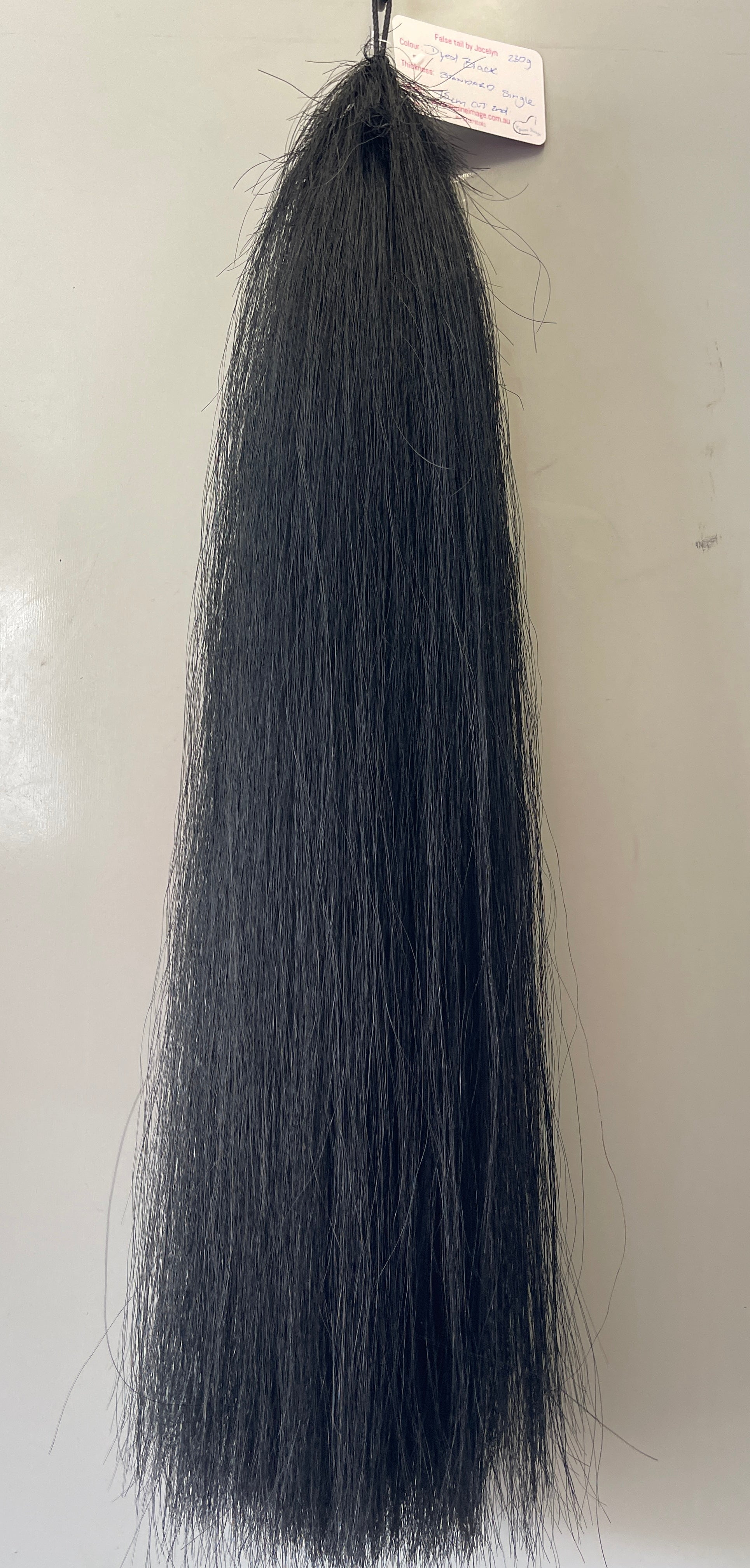 Dyed Black 70cm cut end Single Thickness