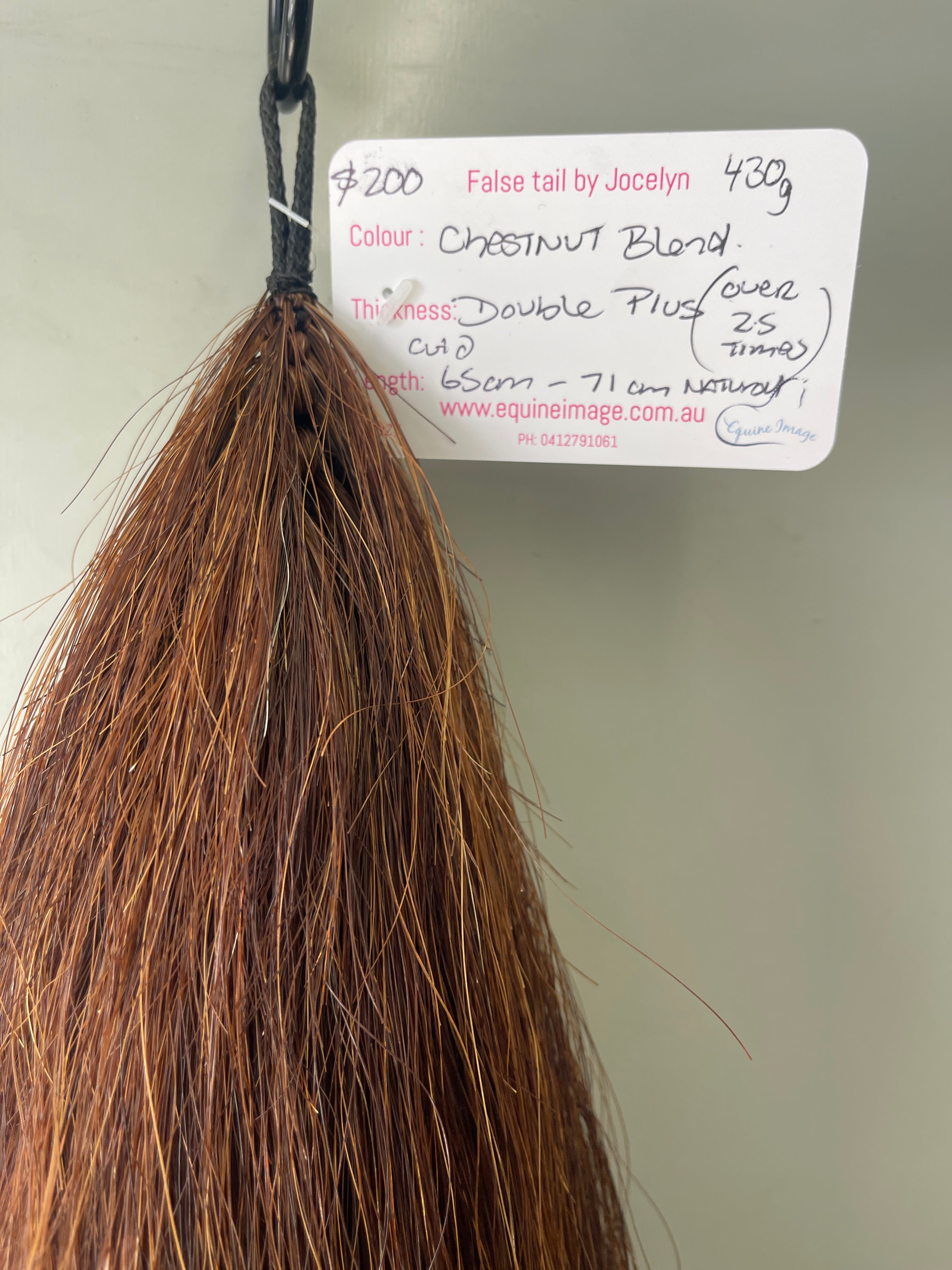 Chestnut blend Double plus about 2.5 times  71 cm natural end