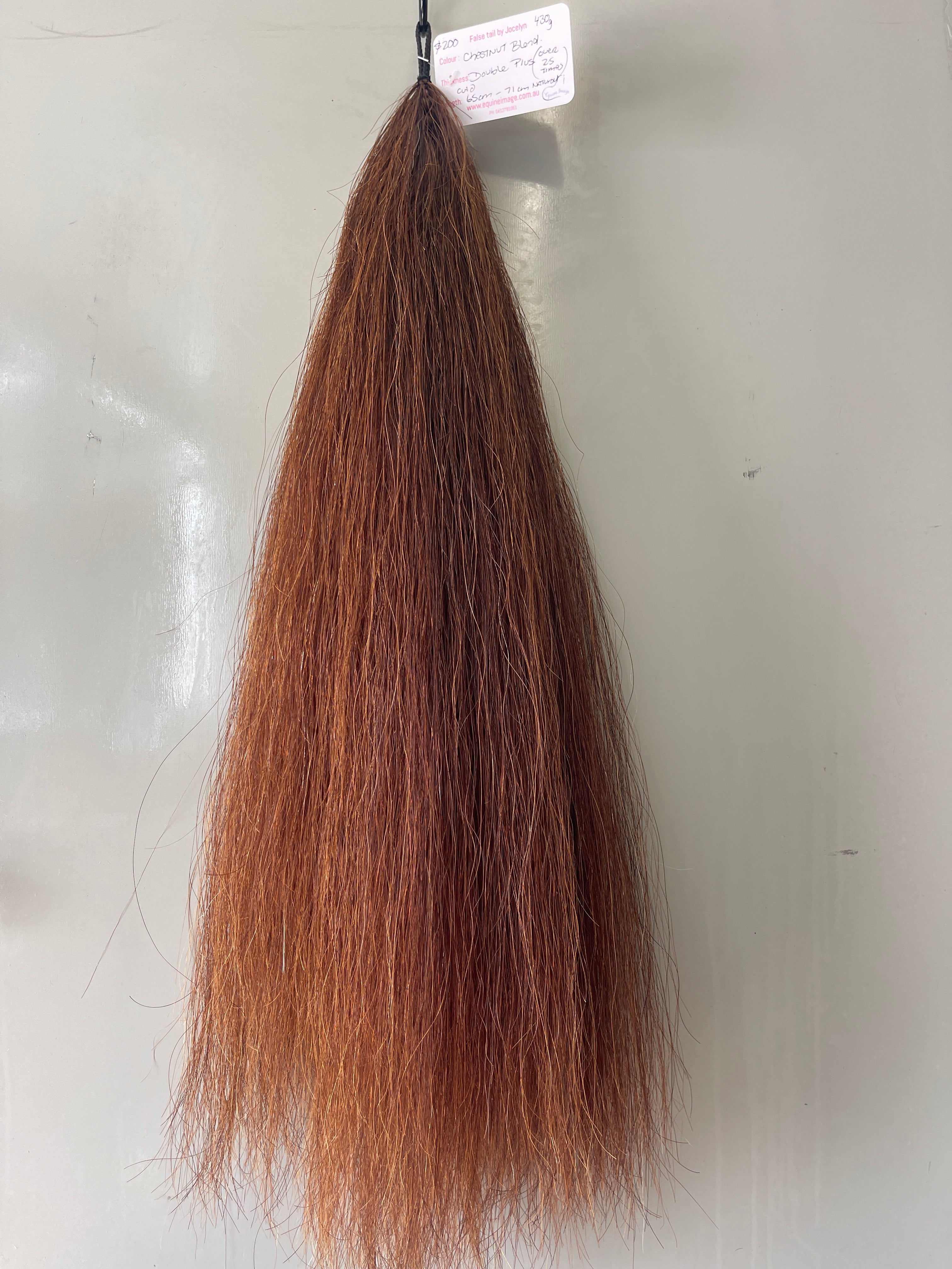 Chestnut blend Double plus about 2.5 times  71 cm natural end