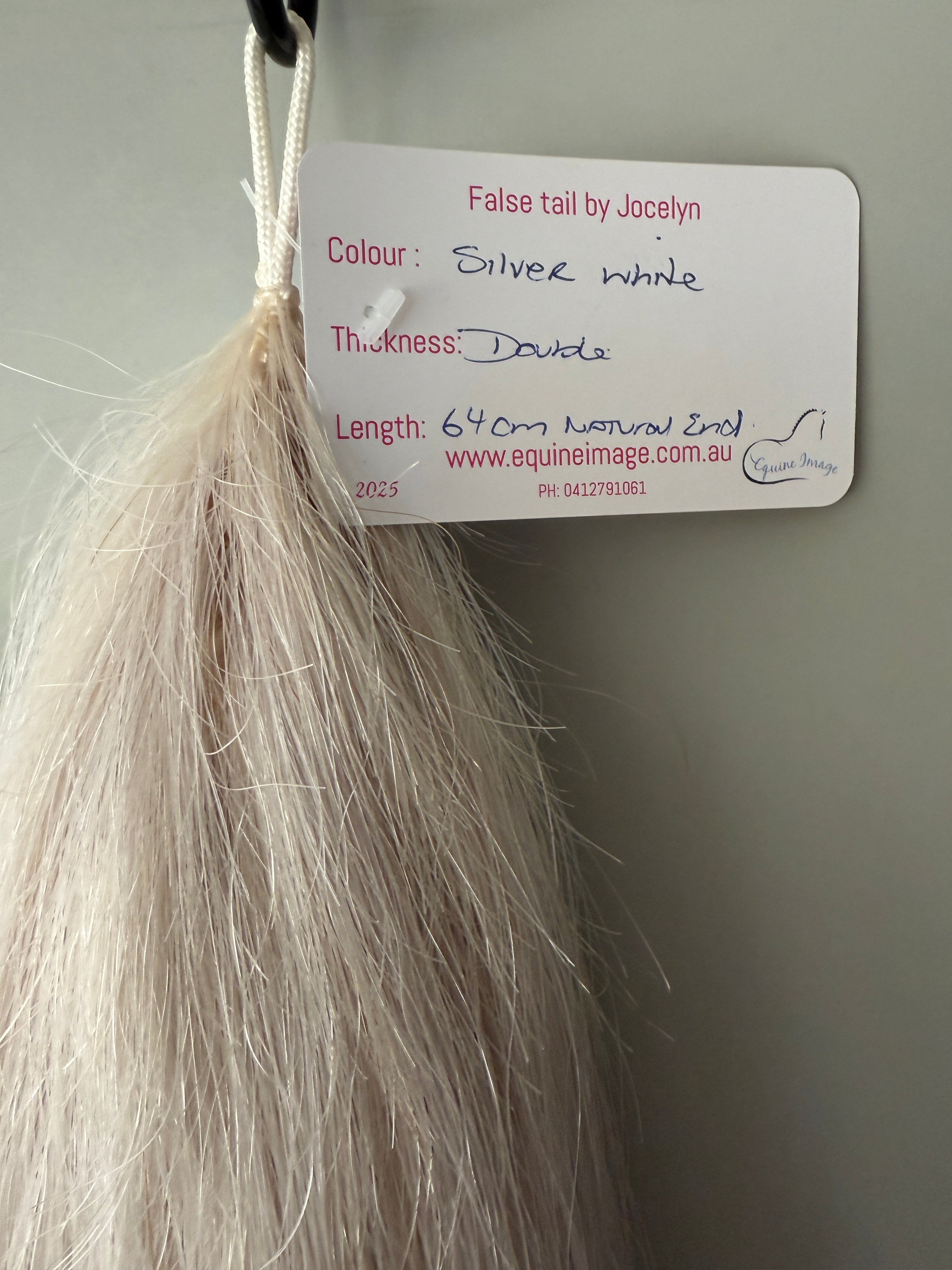 White false tail 64 cm natural end Double Thickness