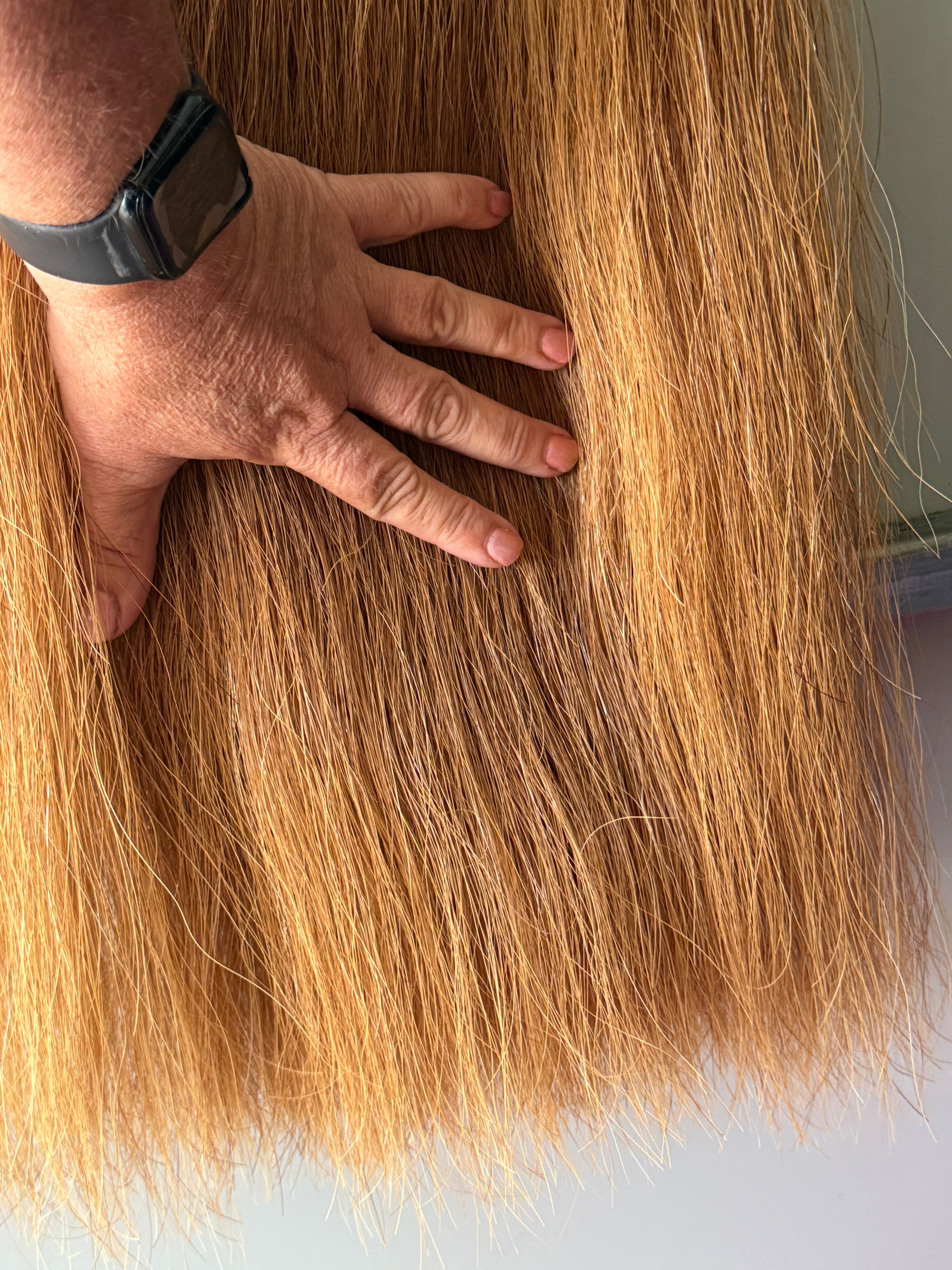 Qhorse length Very light chestnut 100 cm cut end Double thickness