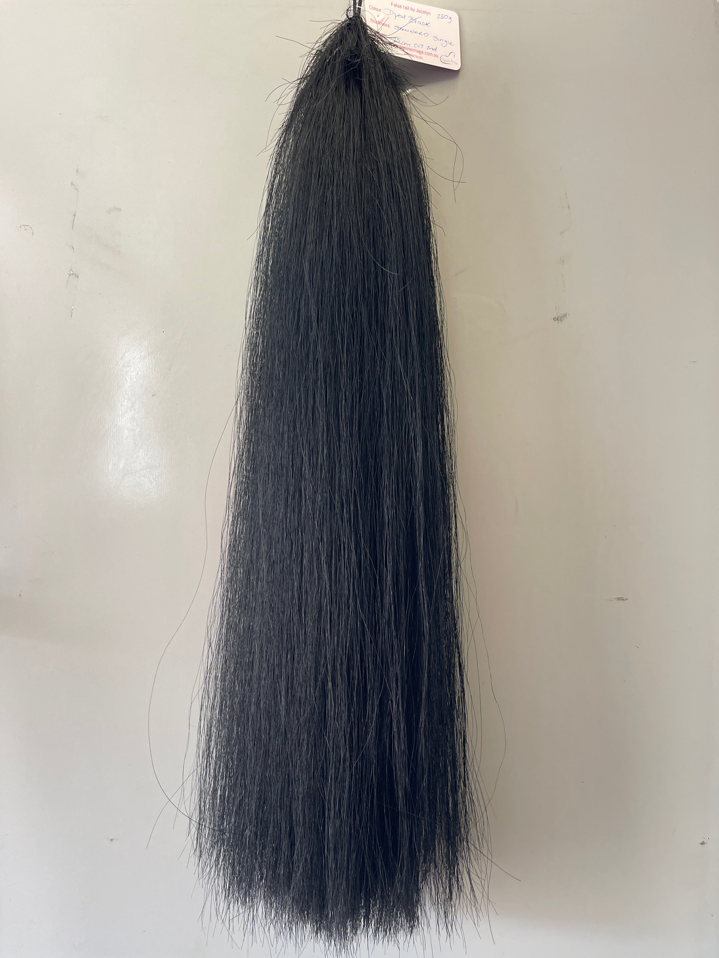Dyed Black 70cm cut end Single Thickness
